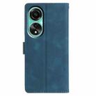 For OPPO A78 4G Triangles Embossed Leather Phone Case(Blue) - 3