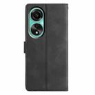 For OPPO A78 4G Triangles Embossed Leather Phone Case(Black) - 3