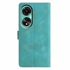For OPPO A78 4G Triangles Embossed Leather Phone Case(Green) - 3
