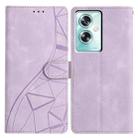 For OPPO A79 5G / A2 5G Triangles Embossed Leather Phone Case(Purple) - 1