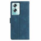For OPPO A79 5G / A2 5G Triangles Embossed Leather Phone Case(Blue) - 3