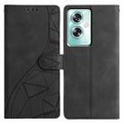 For OPPO A79 5G / A2 5G Triangles Embossed Leather Phone Case(Black) - 1