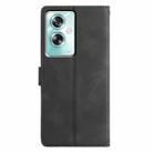 For OPPO A79 5G / A2 5G Triangles Embossed Leather Phone Case(Black) - 3