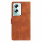 For OPPO A79 5G / A2 5G Triangles Embossed Leather Phone Case(Brown) - 3