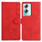 For OPPO A79 5G / A2 5G Triangles Embossed Leather Phone Case(Red) - 1