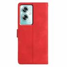 For OPPO A79 5G / A2 5G Triangles Embossed Leather Phone Case(Red) - 3