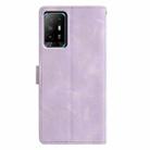 For OPPO A94 5G Triangles Embossed Leather Phone Case(Purple) - 3