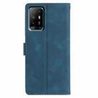 For OPPO A94 5G Triangles Embossed Leather Phone Case(Blue) - 3
