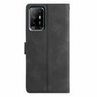 For OPPO A94 5G Triangles Embossed Leather Phone Case(Black) - 3