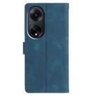 For OPPO A98 Triangles Embossed Leather Phone Case(Blue) - 3