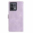For OPPO Reno8 5G Global Triangles Embossed Leather Phone Case(Purple) - 3