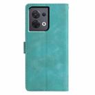 For OPPO Reno8 Pro 5G Global Triangles Embossed Leather Phone Case(Green) - 3