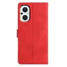 For OPPO Reno8 Lite 5G / Reno7 Z Triangles Embossed Leather Phone Case(Red) - 3