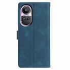 For OPPO Reno10 / Reno10 Pro Triangles Embossed Leather Phone Case(Blue) - 3