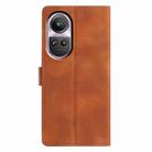 For OPPO Reno10 / Reno10 Pro Triangles Embossed Leather Phone Case(Brown) - 3