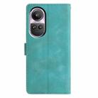 For OPPO Reno10 / Reno10 Pro Triangles Embossed Leather Phone Case(Green) - 3