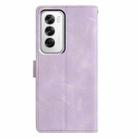 For OPPO Reno12 5G Global Triangles Embossed Leather Phone Case(Purple) - 3