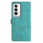 For OPPO Reno12 5G Global Triangles Embossed Leather Phone Case(Green) - 3