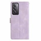 For OPPO Reno12 Pro 5G Global Triangles Embossed Leather Phone Case(Purple) - 3