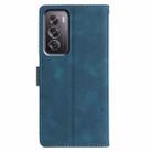 For OPPO Reno12 Pro 5G Global Triangles Embossed Leather Phone Case(Blue) - 3