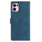 For OPPO Reno13 Pro Triangles Embossed Leather Phone Case(Blue) - 3