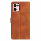 For OPPO Reno13 Pro Triangles Embossed Leather Phone Case(Brown) - 3