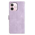 For OPPO A5 Pro 5G Global Triangles Embossed Leather Phone Case(Purple) - 3