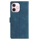 For OPPO A5 Pro 5G Global Triangles Embossed Leather Phone Case(Blue) - 3