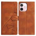 For OPPO A5 Pro 5G Global Triangles Embossed Leather Phone Case(Brown) - 1