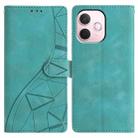 For OPPO A5 Pro 5G Global Triangles Embossed Leather Phone Case(Green) - 1