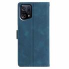 For OPPO Find X5 Triangles Embossed Leather Phone Case(Blue) - 3