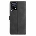For OPPO Find X5 Triangles Embossed Leather Phone Case(Black) - 3