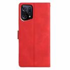 For OPPO Find X5 Triangles Embossed Leather Phone Case(Red) - 3