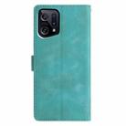 For OPPO Find X5 Triangles Embossed Leather Phone Case(Green) - 3