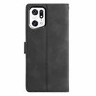 For OPPO Find X5 Pro Triangles Embossed Leather Phone Case(Black) - 3
