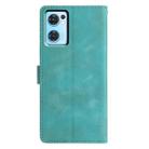 For OPPO Find X5 Lite Triangles Embossed Leather Phone Case(Green) - 3