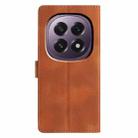 For OPPO A5 5G Global Triangles Embossed Leather Phone Case(Brown) - 3