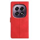 For OPPO A5 5G Global Triangles Embossed Leather Phone Case(Red) - 3