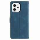 For OPPO Reno14 5G Global Triangles Embossed Leather Phone Case(Blue) - 3