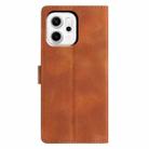 For OPPO Reno14 Pro 5G Global Triangles Embossed Leather Phone Case(Brown) - 3