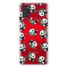 For Samsung Galaxy A21s Shockproof Painted Transparent TPU Protective Case(Panda) - 1