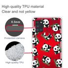 For Samsung Galaxy A21s Shockproof Painted Transparent TPU Protective Case(Panda) - 2