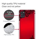 For Samsung Galaxy A21s Shockproof Painted Transparent TPU Protective Case(Lace Flower) - 2