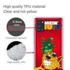 For Samsung Galaxy A21s Shockproof Painted Transparent TPU Protective Case(Pineapple) - 2