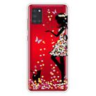 For Samsung Galaxy A21s Shockproof Painted Transparent TPU Protective Case(Girl) - 1