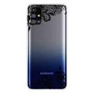 For Samsung Galaxy M31s Shockproof Painted Transparent TPU Protective Case(Lace Flower) - 1