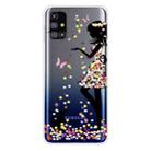 For Samsung Galaxy M31s Shockproof Painted Transparent TPU Protective Case(Girl) - 1