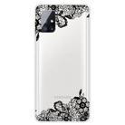 For Samsung Galaxy M51 (Side Fingerprint Version) Shockproof Painted Transparent TPU Protective Case(Lace Flower) - 1