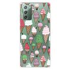 For Samsung Galaxy Note20 Shockproof Painted Transparent TPU Protective Case(Ice Cream) - 1