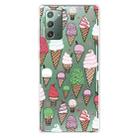 For Samsung Galaxy Note20 Shockproof Painted Transparent TPU Protective Case(Ice Cream) - 1